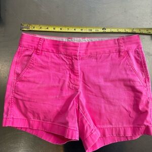 J Crew Chino 5 Inch Shorts. Hot Pink